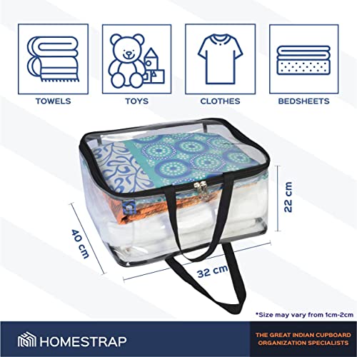 Trasparent Clothes organizer with Handle and Zipper