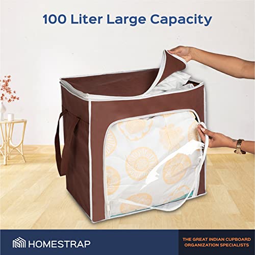 100 Ltr Clothes Storage Bag | Large Underbed Organizer | Set of 3