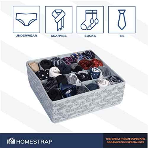 Set of 2 Socks cum Undergarment Organizer | 24 Compartments