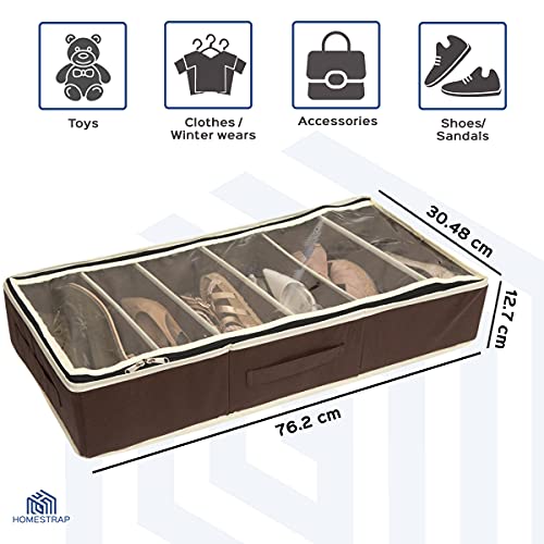 6 Section Footwear Underbed Organizer | Foldable
