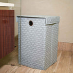 Laundry Basket with Lid Closure | Foldable | Grey