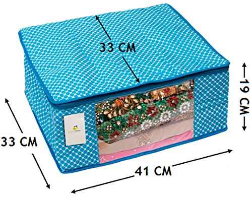 3 layer Cotton Quilted Saree Cover | Clothes Organizer