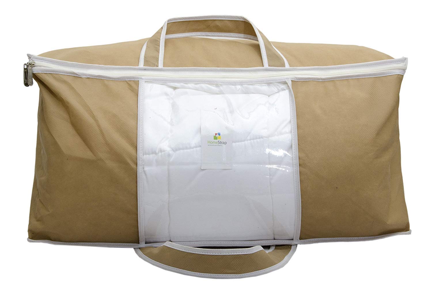 Underbed Organizer | Blanket, Pillow Storage Bag | Front Handle