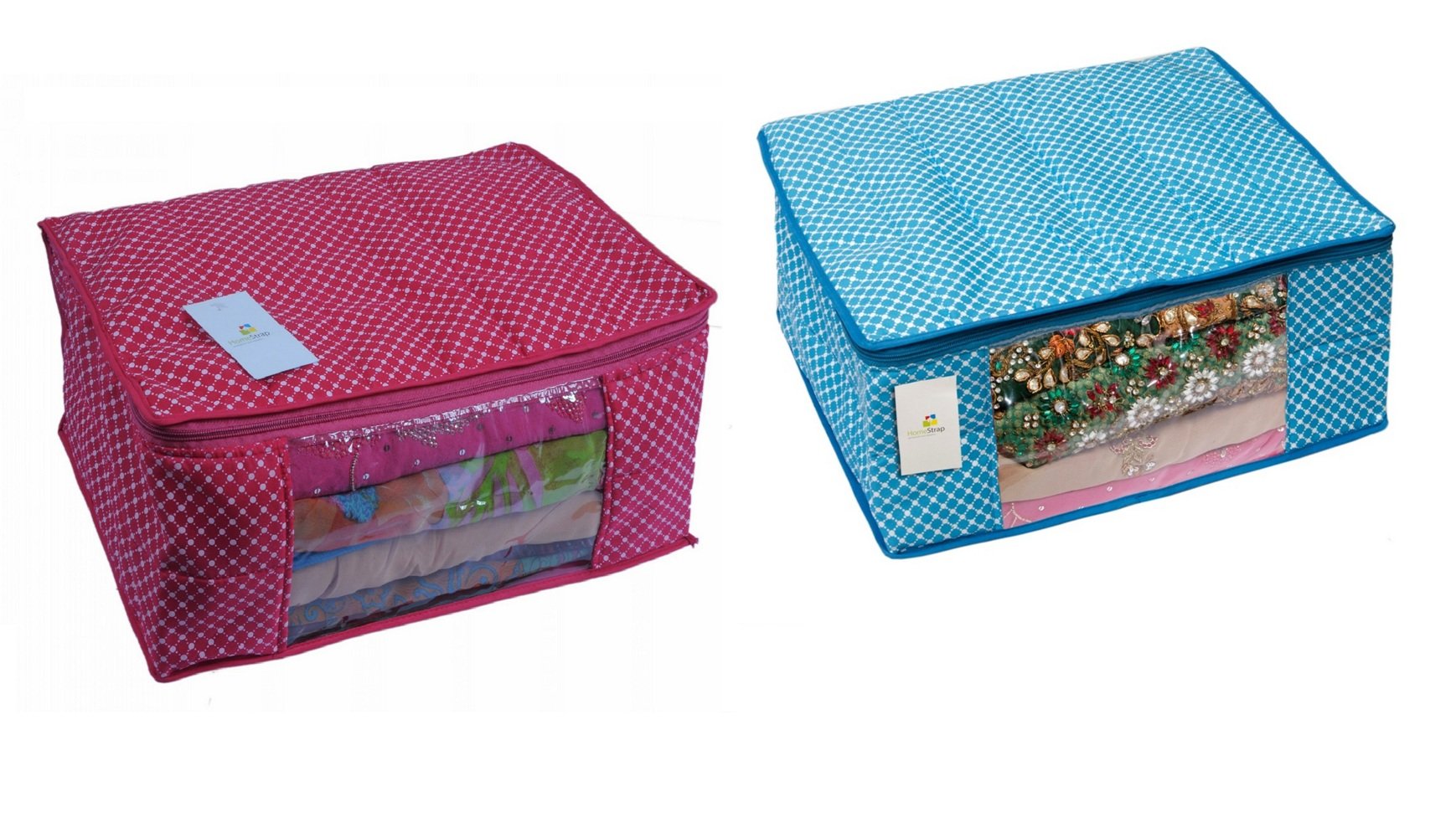 3 layer Cotton Quilted Saree Cover | Clothes Organizer