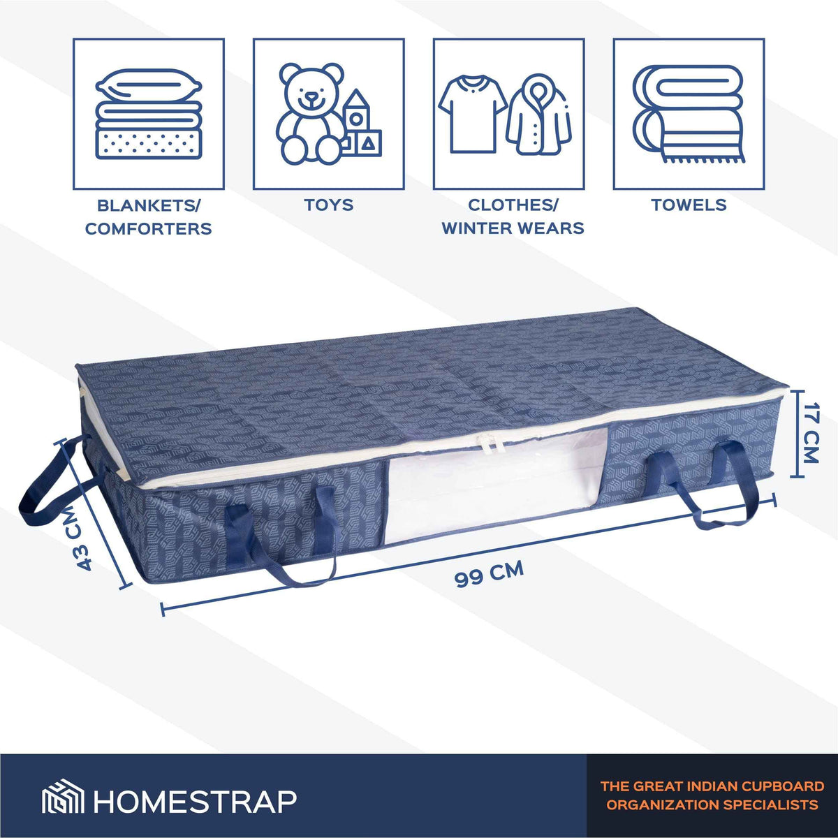 Underbed Organizer | Blanket, Pillow Storage Bag Set of 4