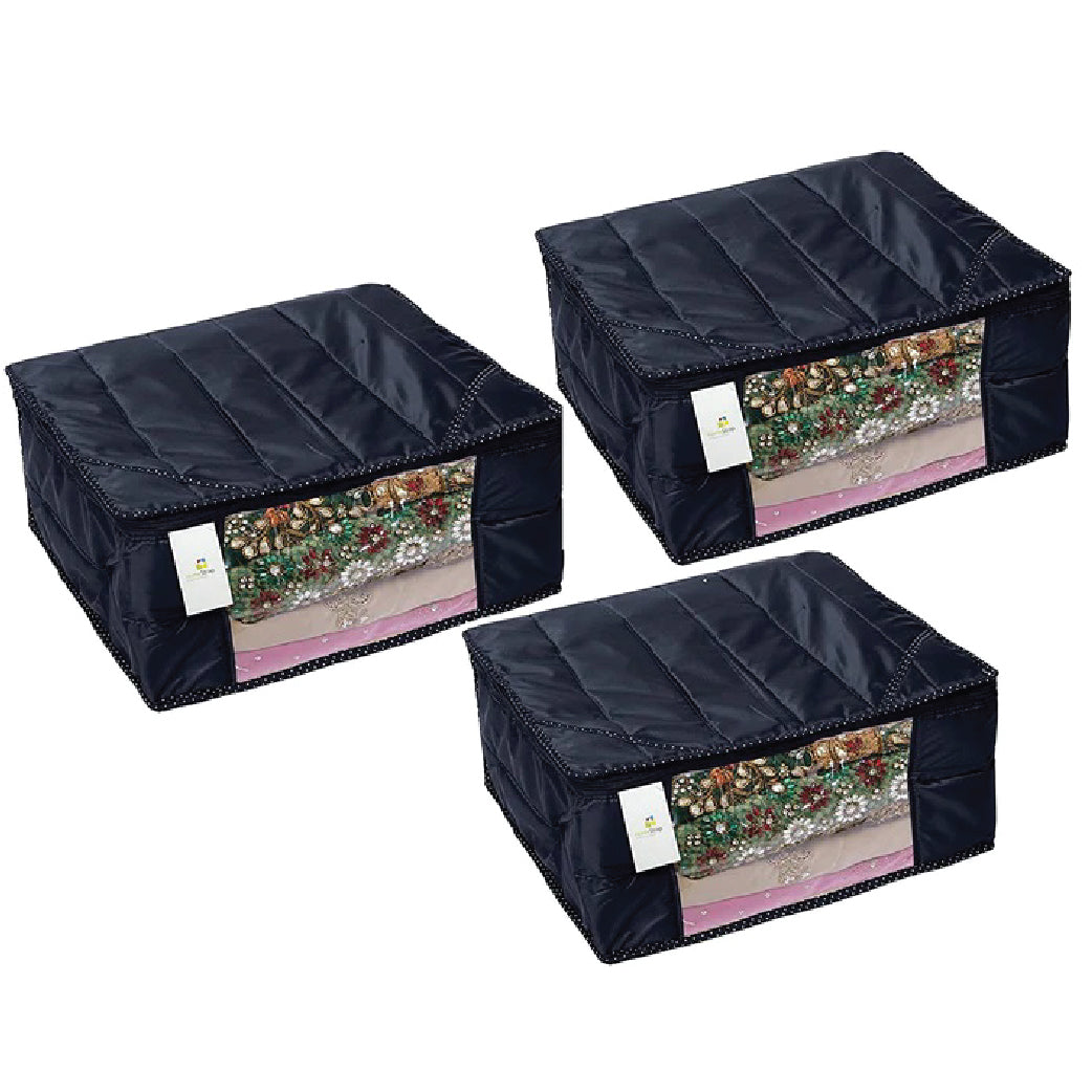 Parachute Quilted Saree Cover | Wardrobe Clothes Organizer
