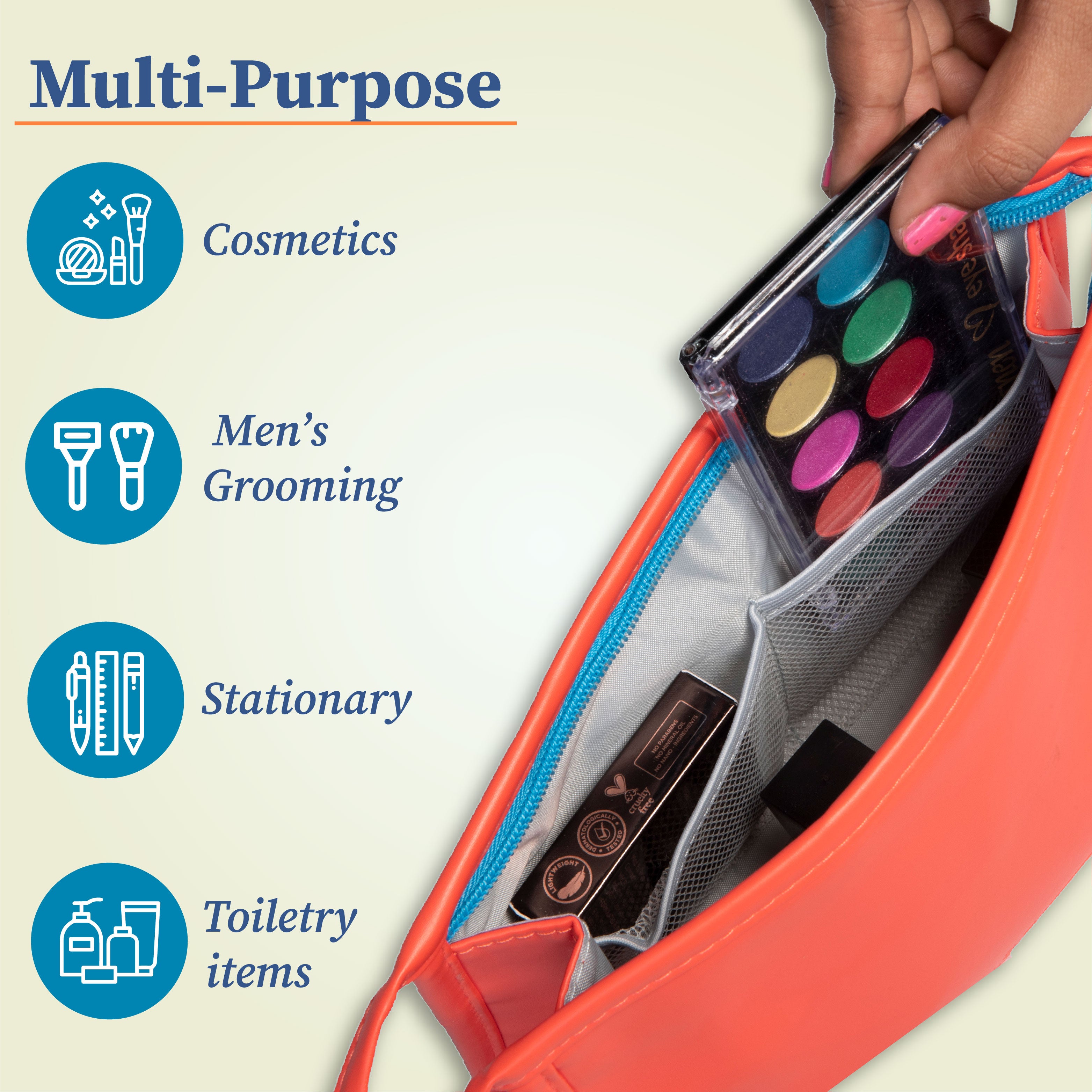 Carry All Case | Cosmetic or Makeup Organizer | Toiletry Bag | Medium