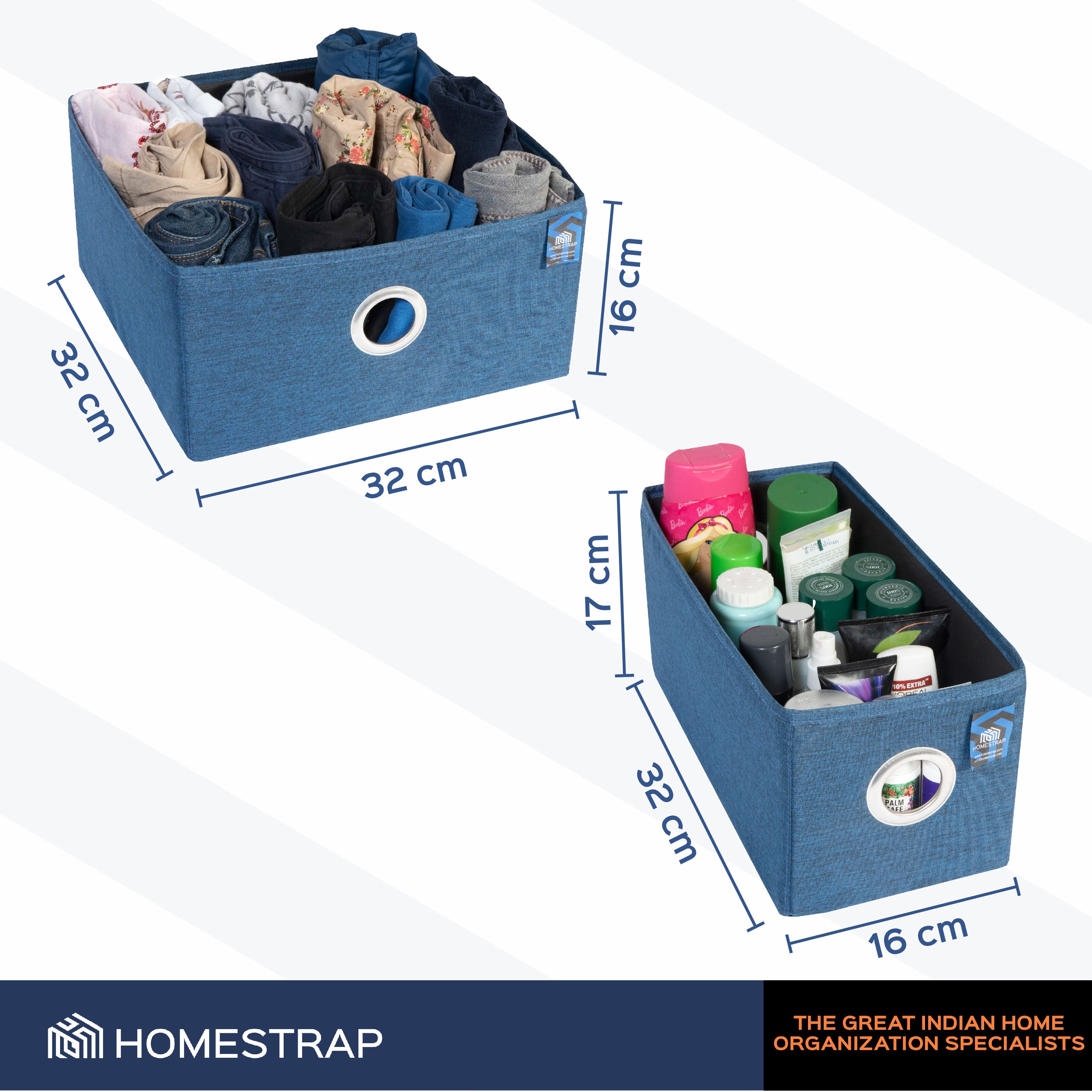 Set of 3, Storage Boxes with Ringlet Handle