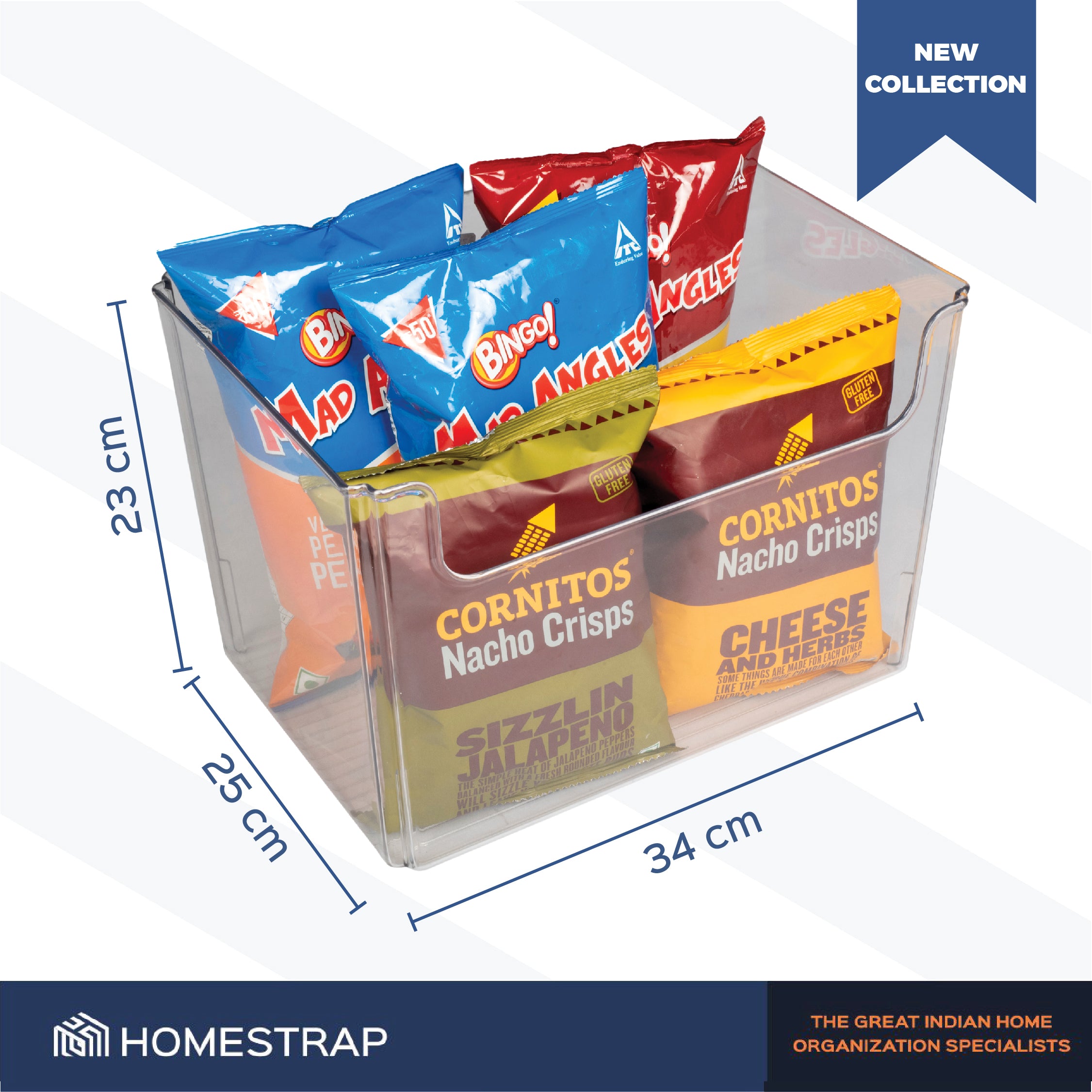 Ultimate Utility | Clear Storage Bin for Pantry, Kitchen, Bathroom, Stationary, Home & Office