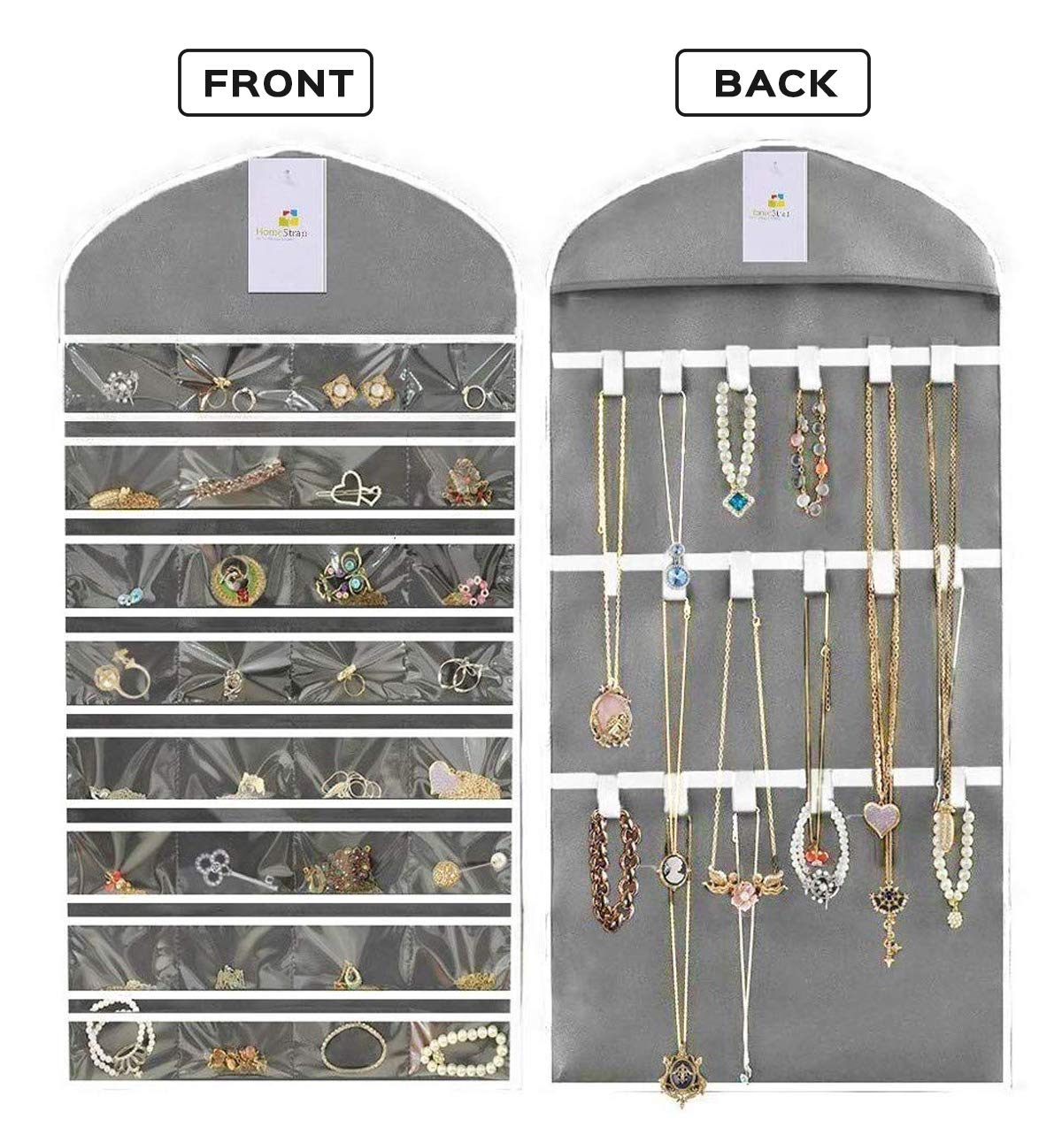 Double Sided Hanging Jewellery Organizer | Pack of 2