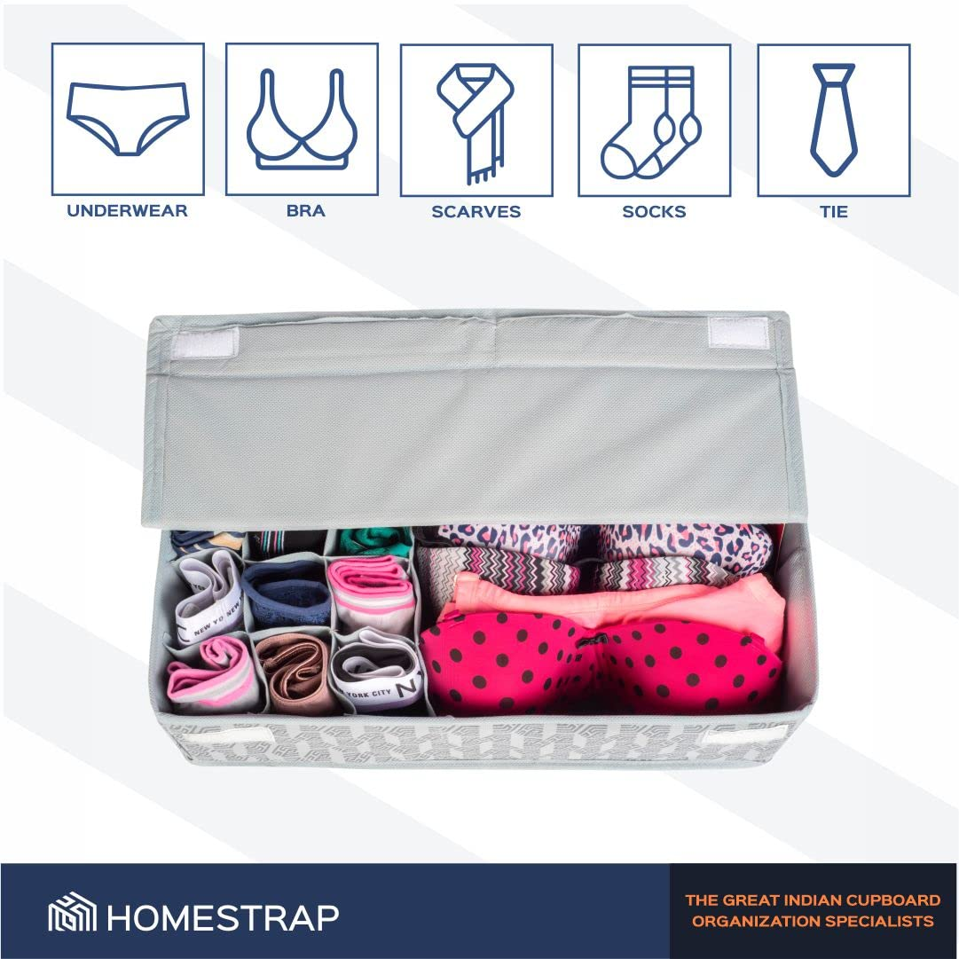 Undergarment Organizer with Lid Closure - Homestrap