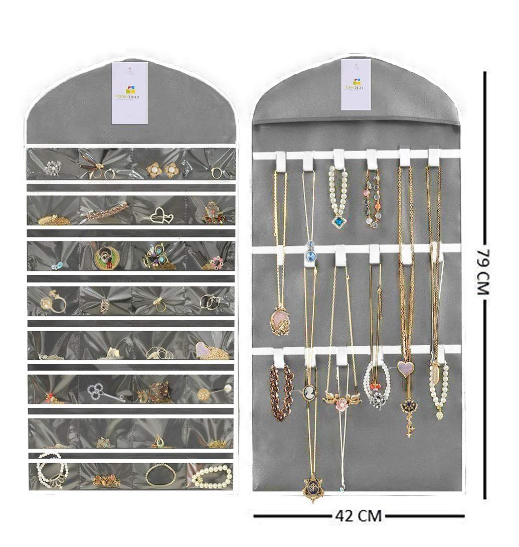 Double Sided Hanging Jewellery Organizer | Pack of 2 - Homestrap