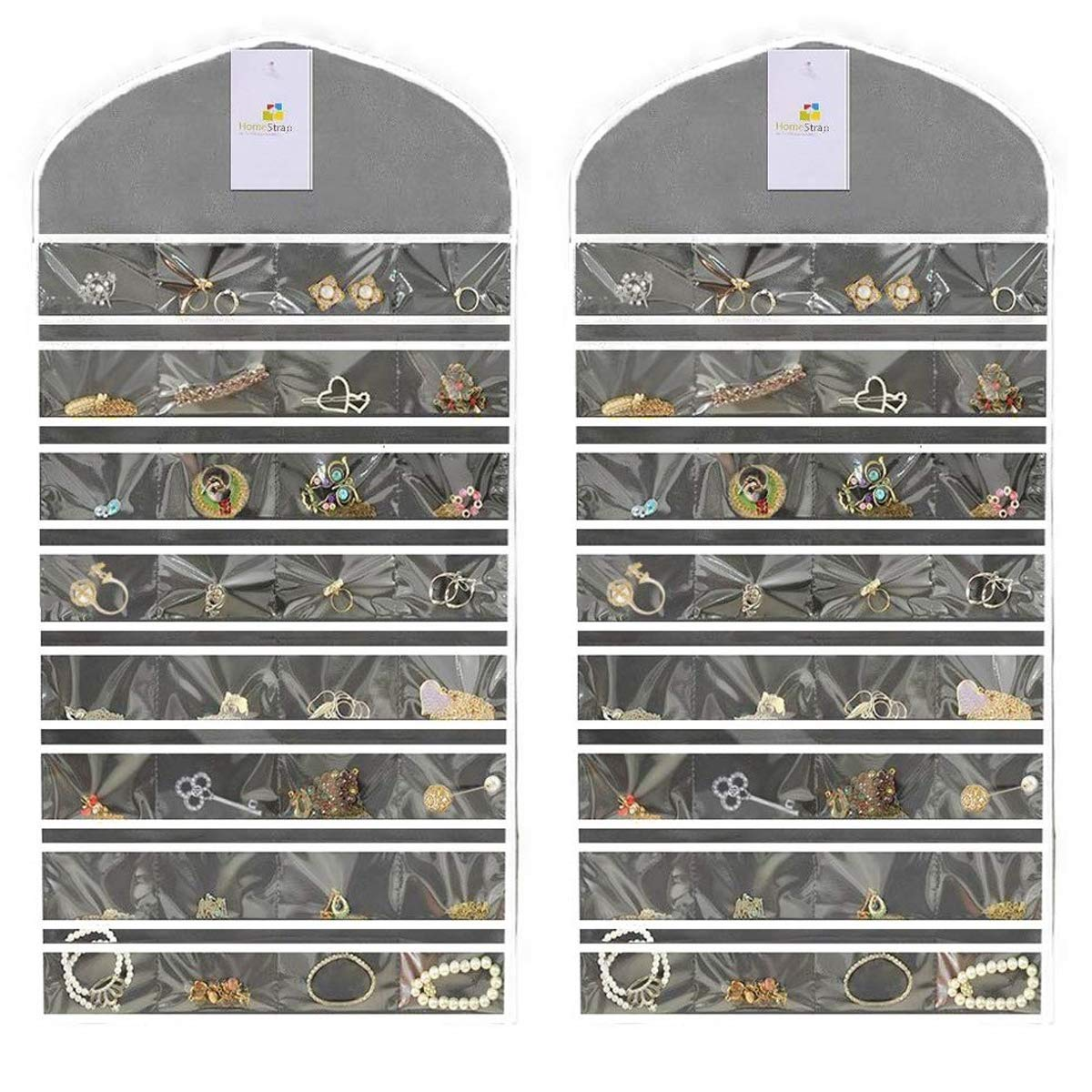 Double Sided Hanging Jewellery Organizer | Pack of 2 - Homestrap