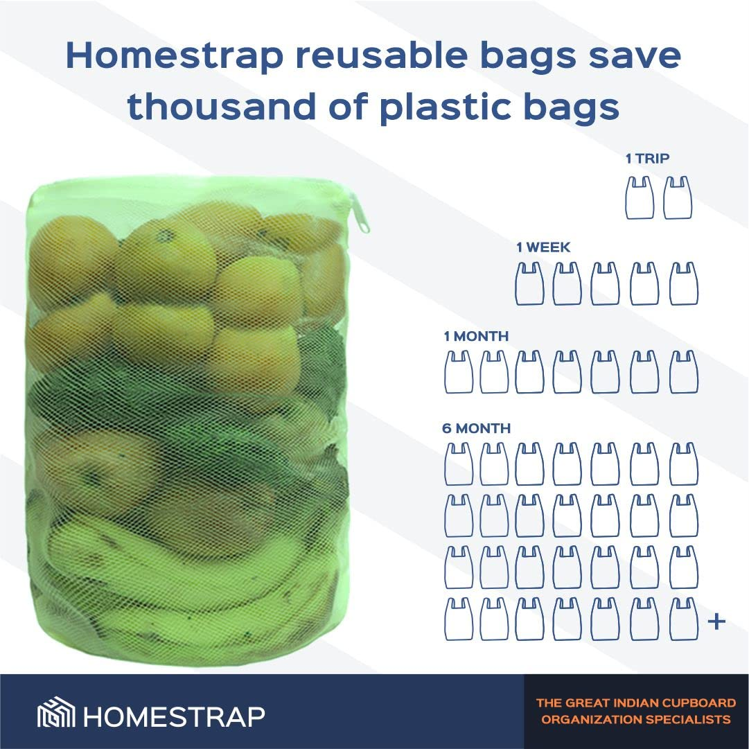 Multicolor Mesh Vegetables Bags - Homestrap