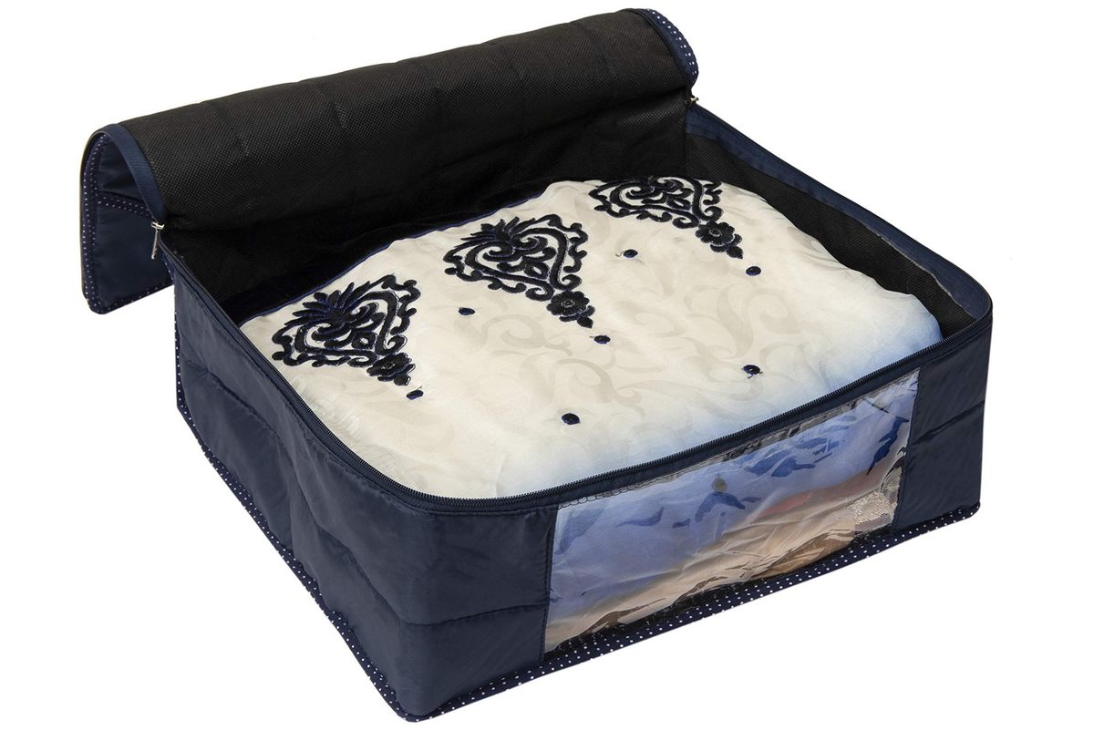 Parachute Quilted Saree Cover | Wardrobe Clothes Organizer - Homestrap
