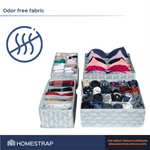 Set of 4 Drawer Organizer for Undergarments, Socks, Scarfs & Tie - Homestrap