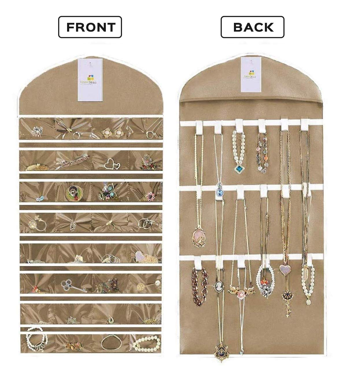 Double Sided Hanging Jewellery Organizer | Pack of 2