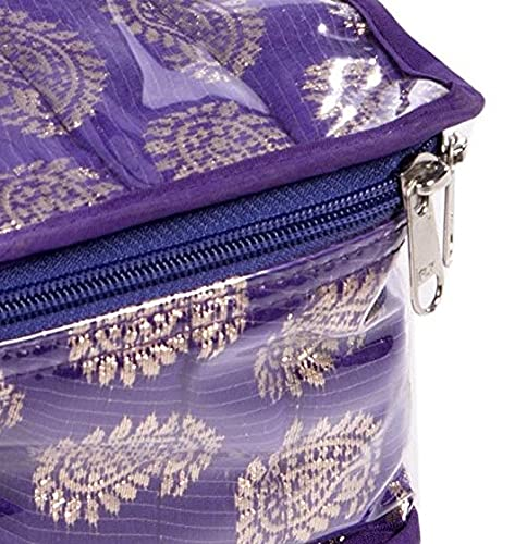 Brocade Jewellery Organizer with 12 Pouches