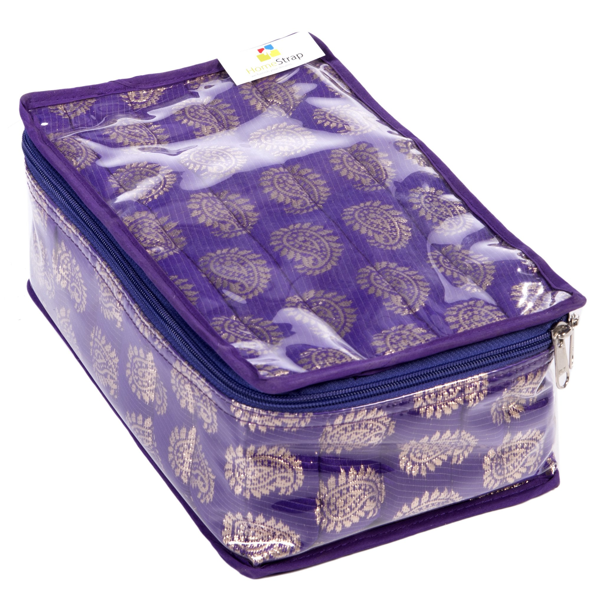 Brocade Jewellery Organizer with 12 Pouches