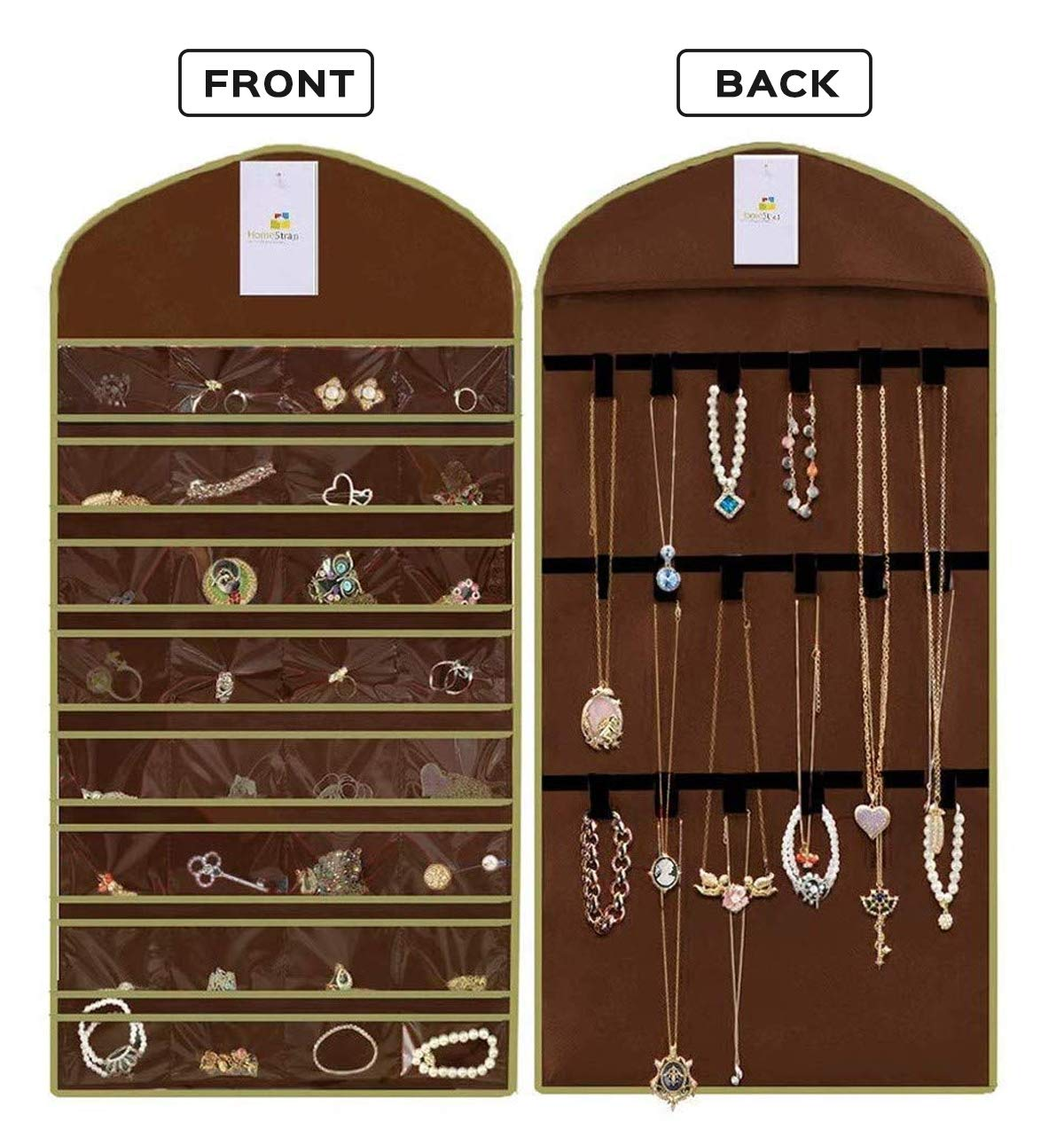 Double Sided Hanging Jewellery Organizer | Pack of 2