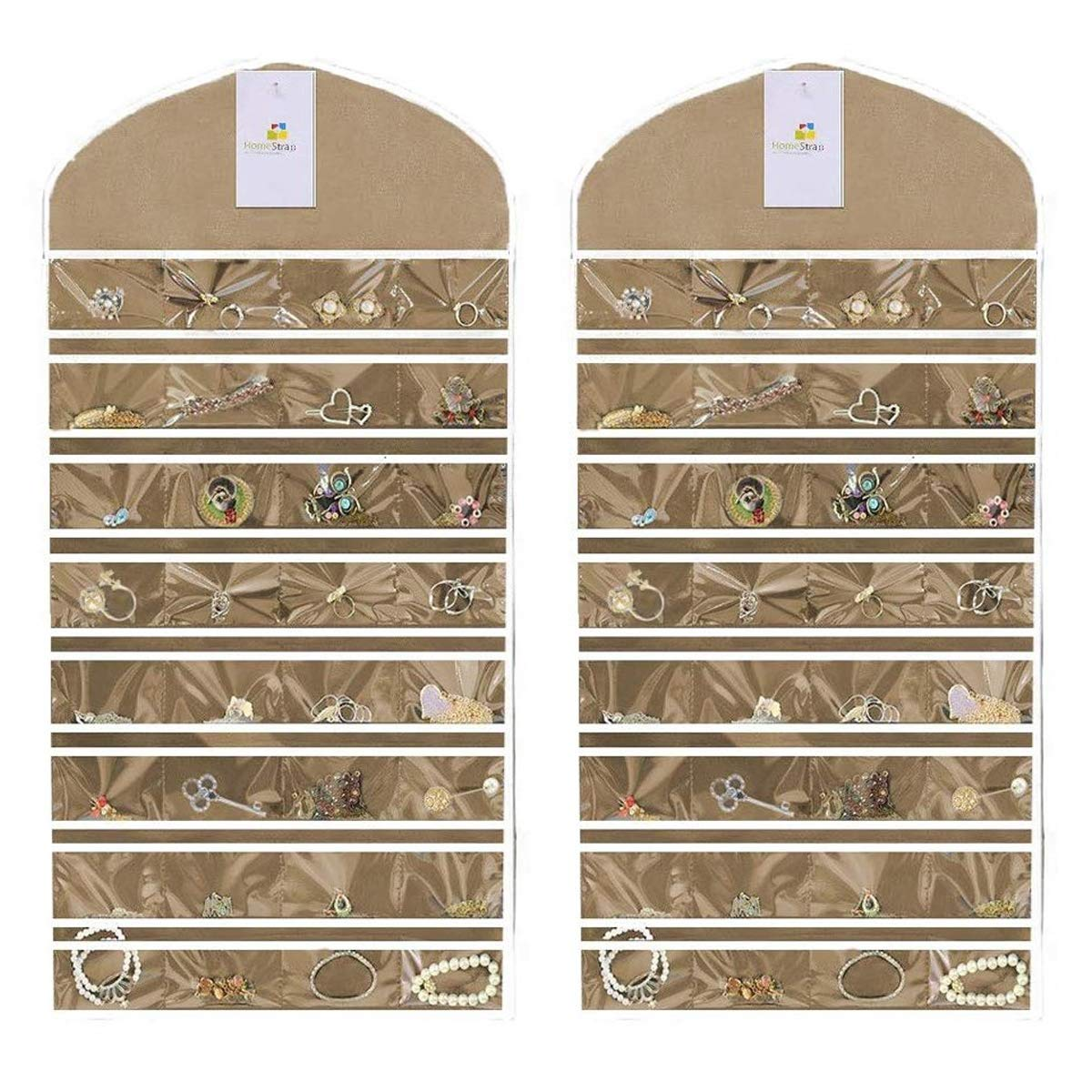 Double Sided Hanging Jewellery Organizer | Pack of 2 - Homestrap